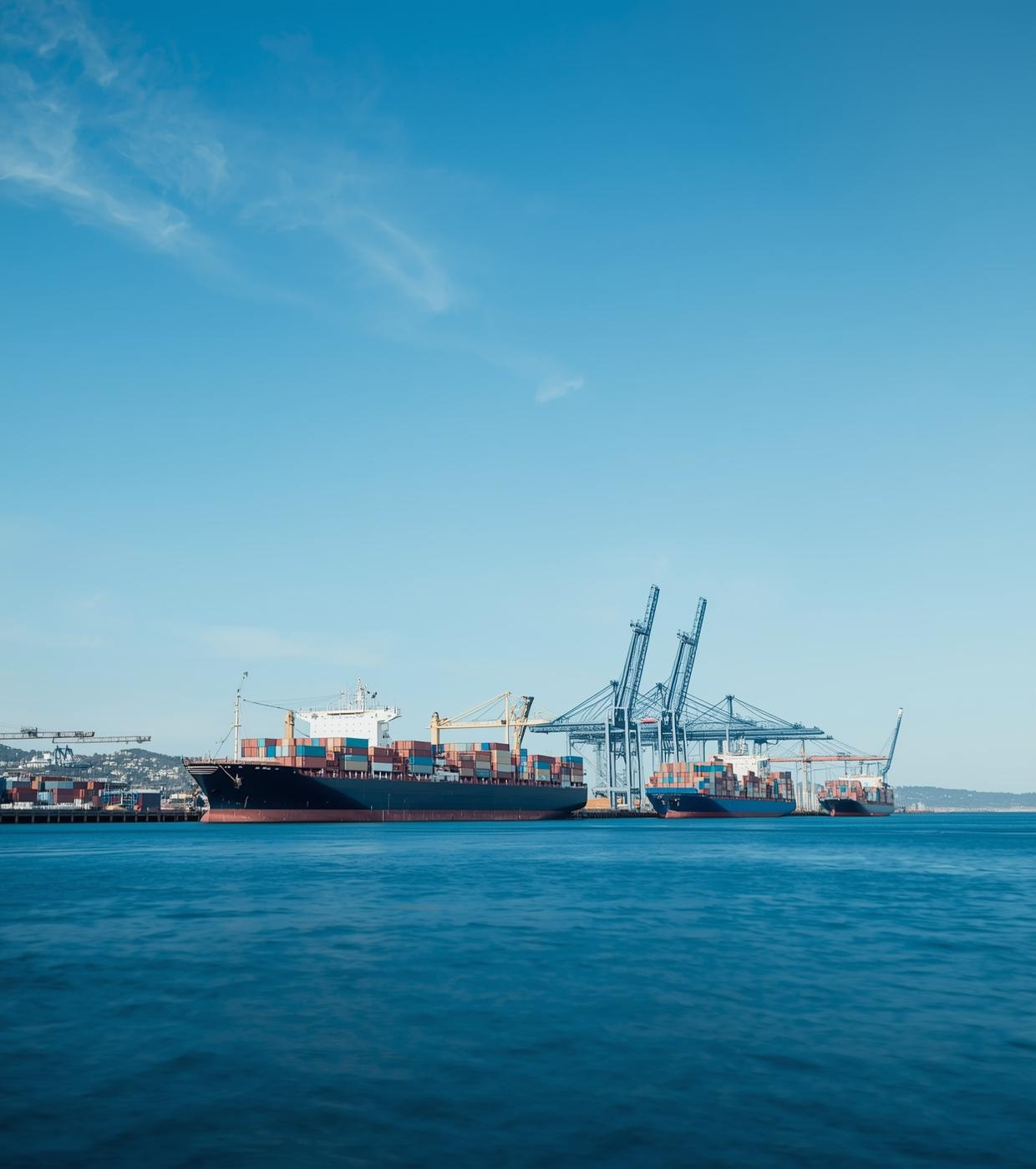 Container shipping and logistics port